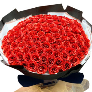 Bó Hoa Hồng Nhũ Kim Tuyến 05