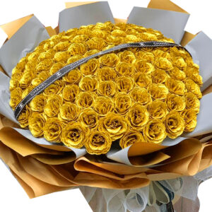 Bó Hoa Hồng Nhũ Kim Tuyến 06