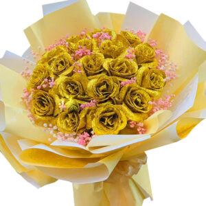 Bó Hoa Hồng Nhũ Kim Tuyến 07