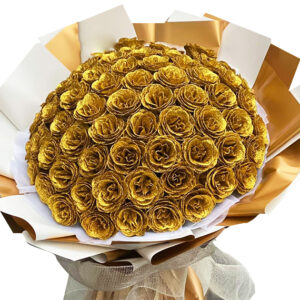 Bó Hoa Hồng Nhũ Kim Tuyến 09