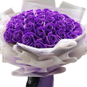 Bó Hoa Hồng Sáp Tím 01