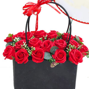 Giỏ Hoa Hồng Sáp 02