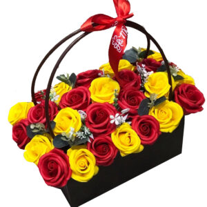 Giỏ Hoa Hồng Sáp 03