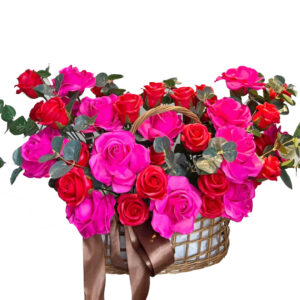 Giỏ Hoa Hồng Sáp 04