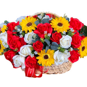 Giỏ Hoa Hồng Sáp 06