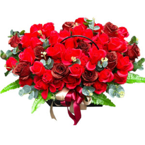 Giỏ Hoa Hồng Sáp 07