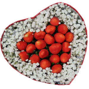 Hộp Dâu Tươi Và Hoa Baby